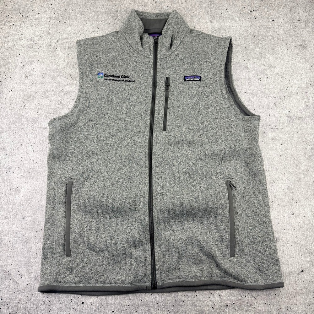 Patagonia Better Sweater Fleece Vest Men's XL Gray Cleveland Clinic Lerner Logo